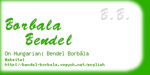 borbala bendel business card
