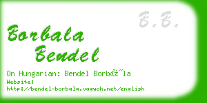 borbala bendel business card